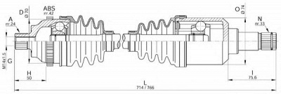 OPEN PARTS drs629100 -  Приводной вал